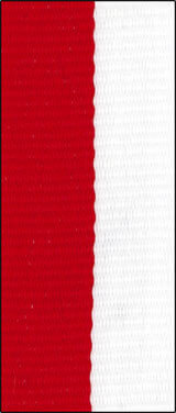 Långt medaljband Röd/Vit